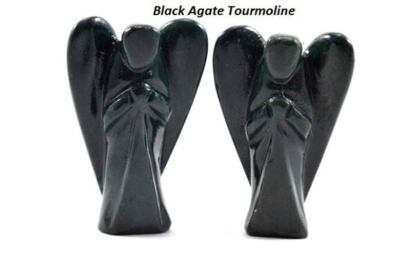 Angel "Black Agate Tourmaline"